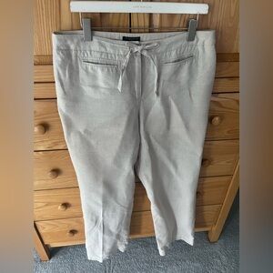 Charter Club Petite Women’s  beige linen pants 12P